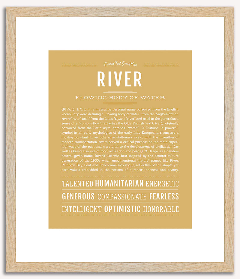 River (male) | Name Art Print