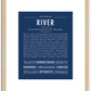 River (male) | Name Art Print