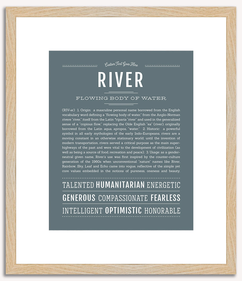 River (male) | Name Art Print