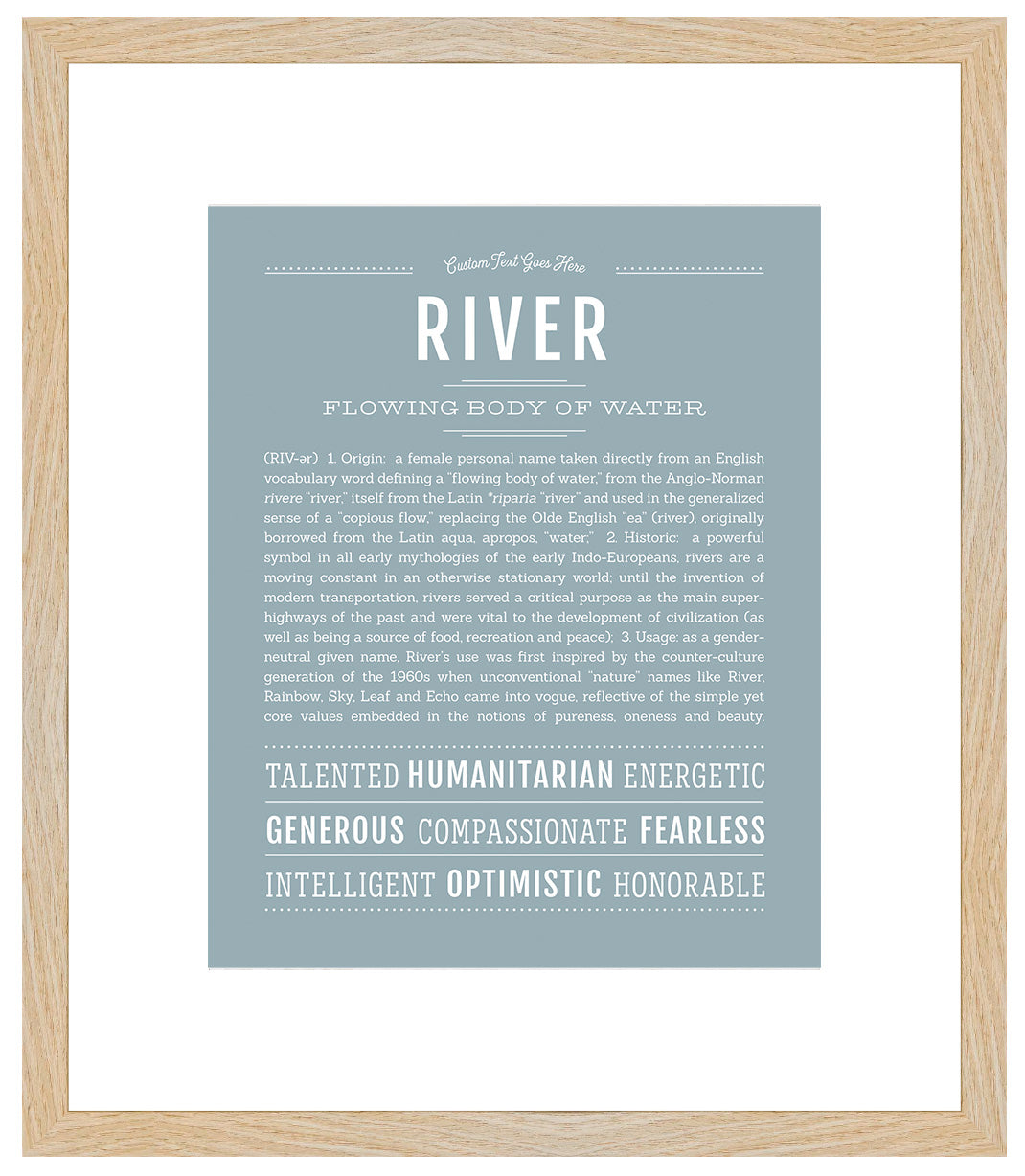 River (female) | Name Art Print