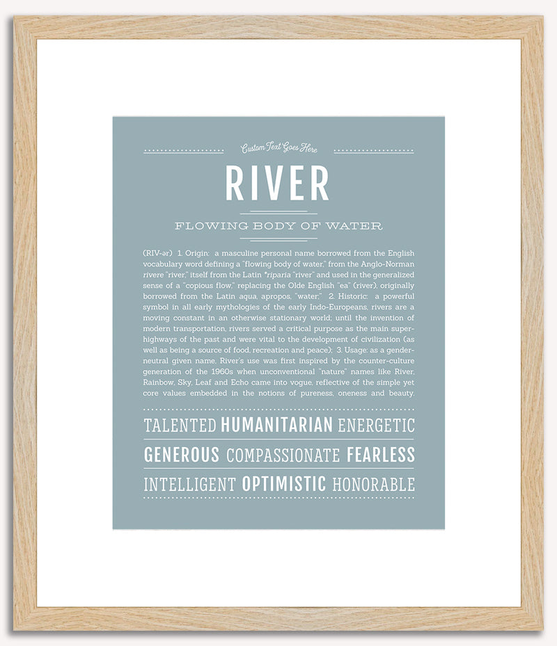 River (male) | Name Art Print