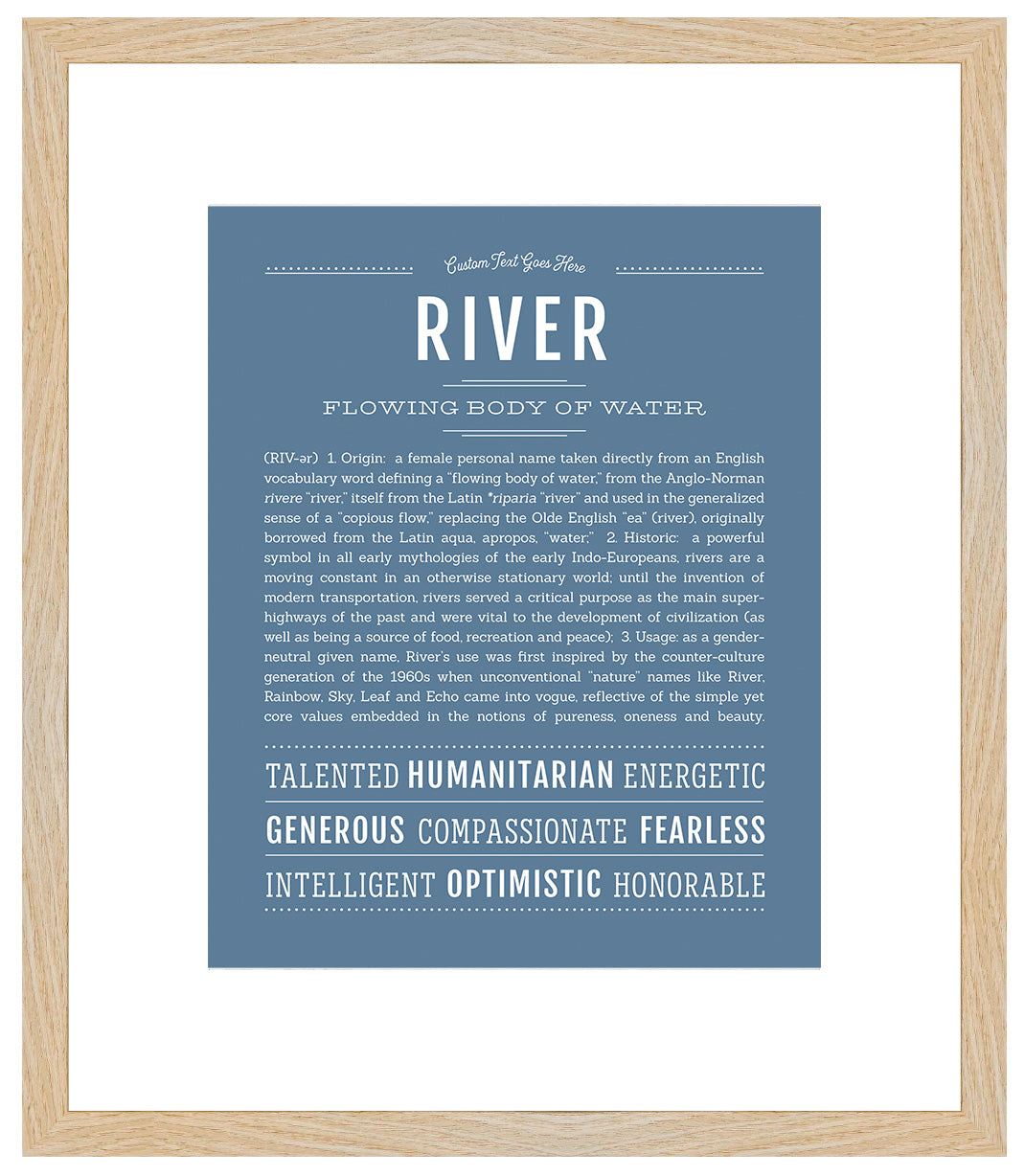 River (female) | Name Art Print