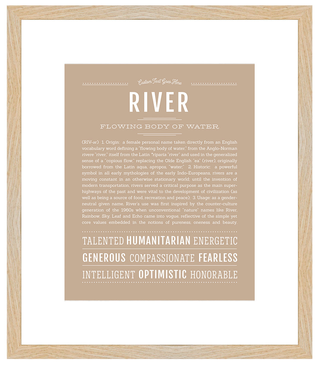 River (female) | Name Art Print