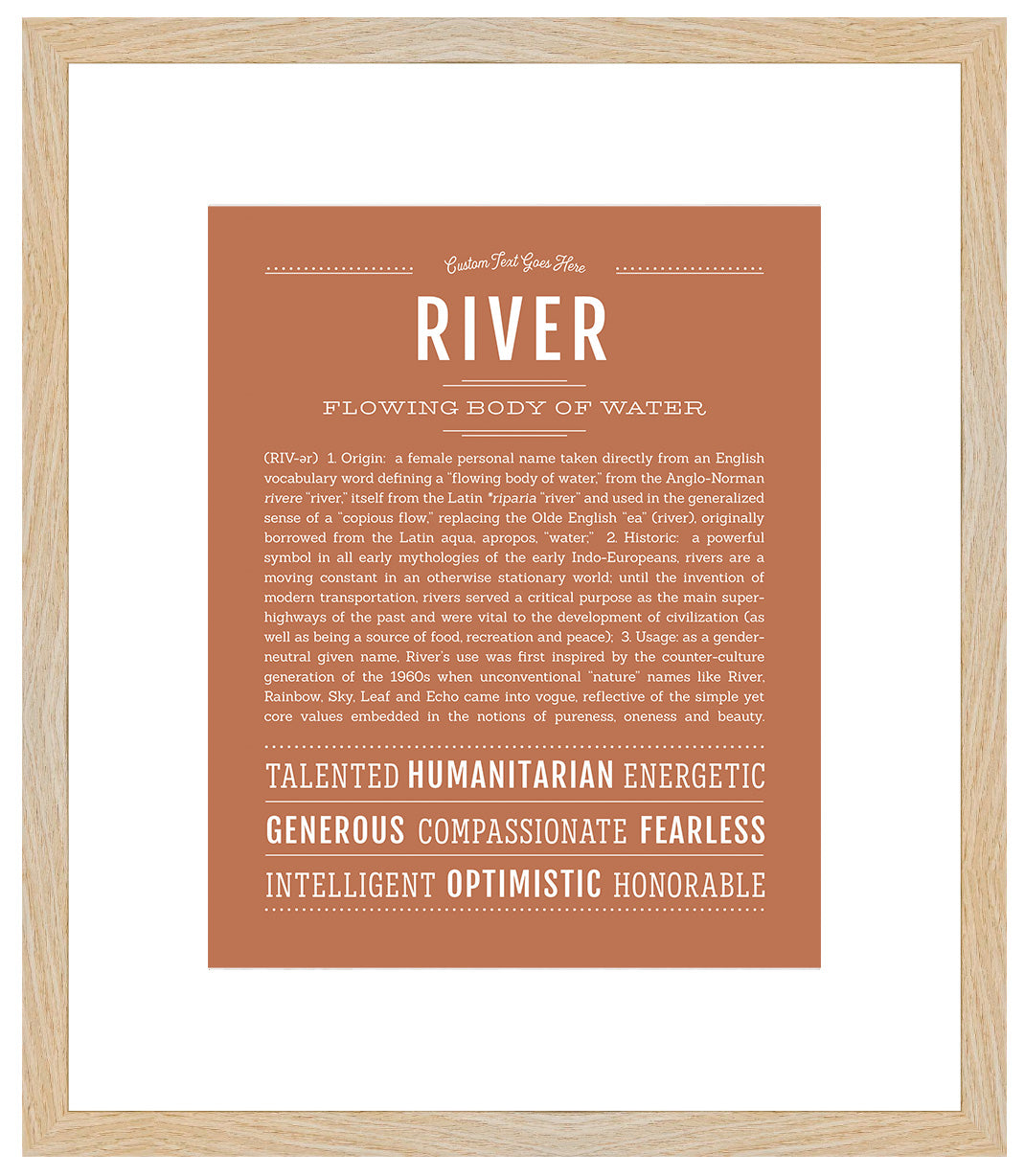 River (female) | Name Art Print