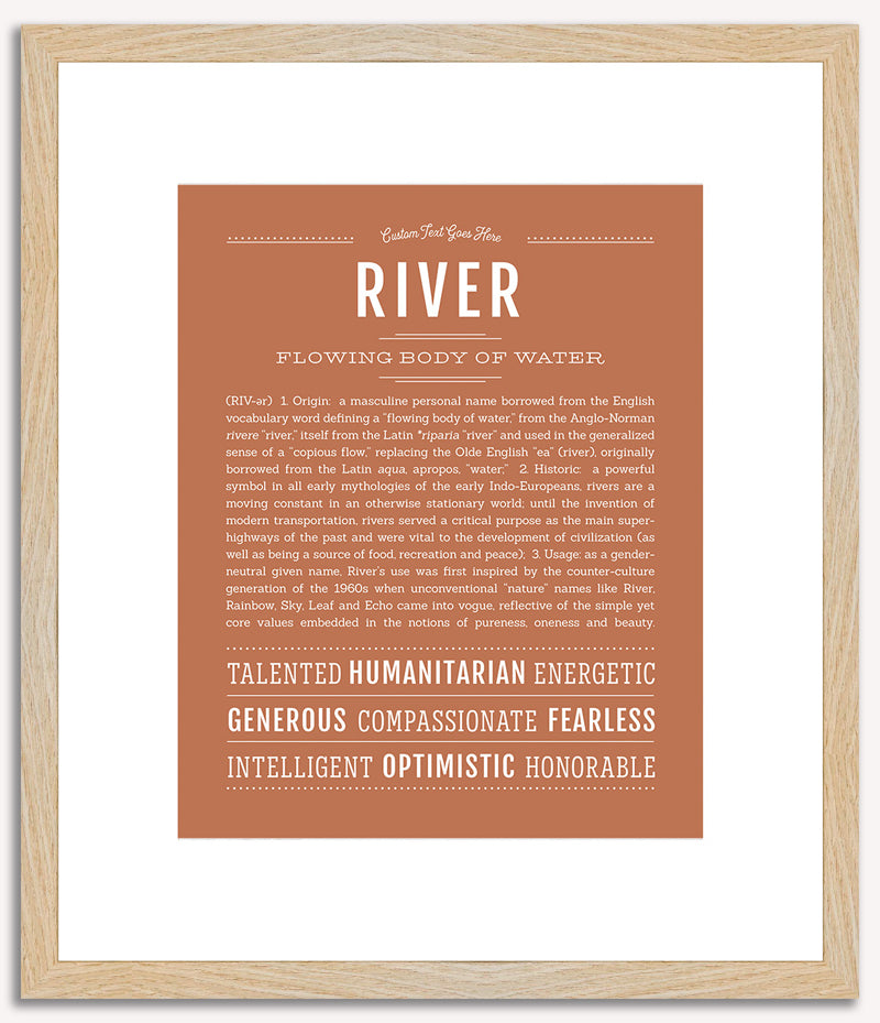 River (male) | Name Art Print