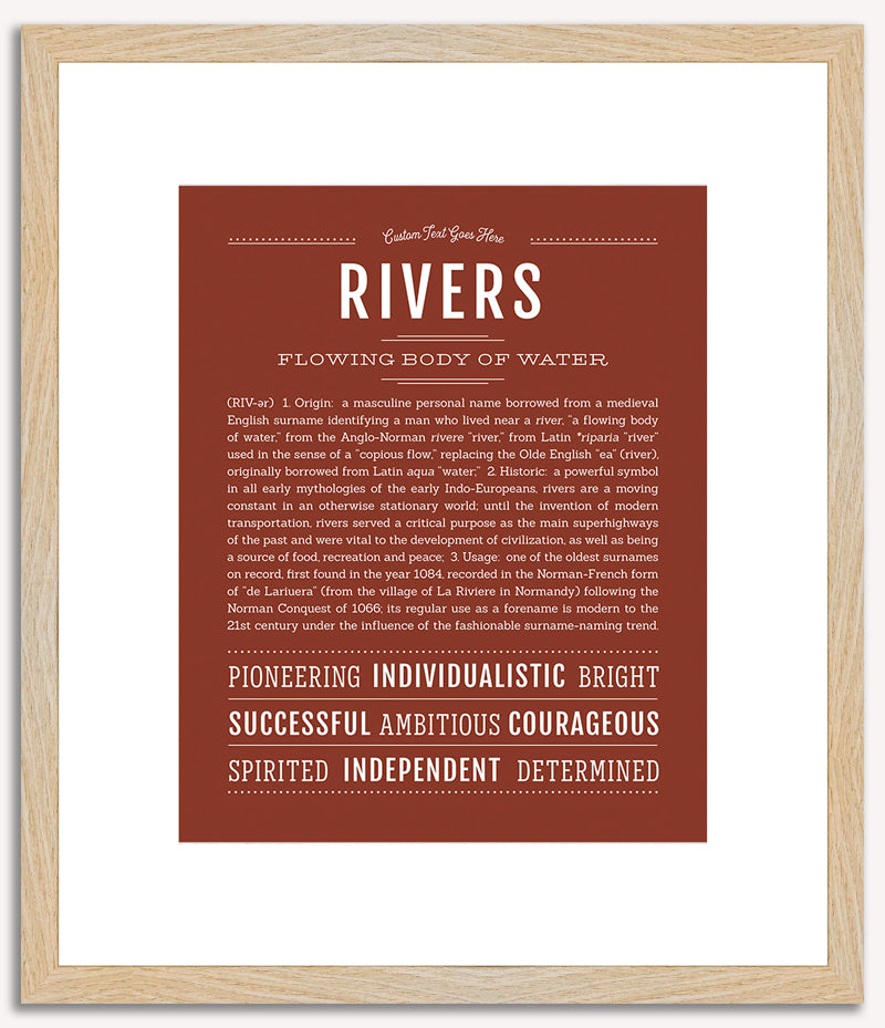 Rivers | Name Art Print