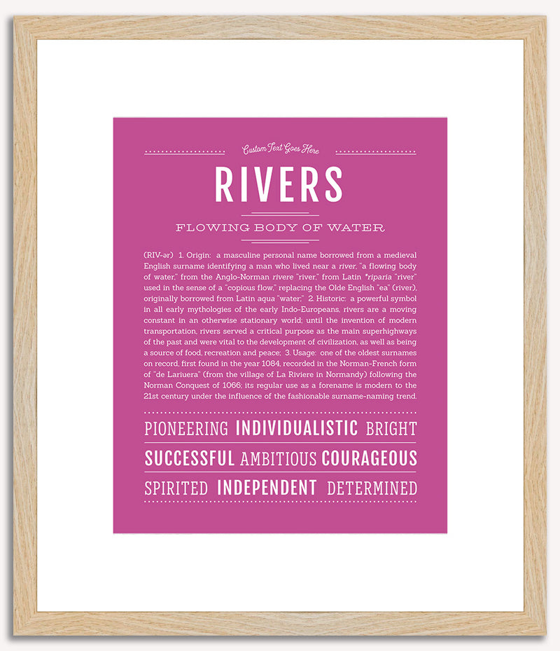 Rivers | Name Art Print