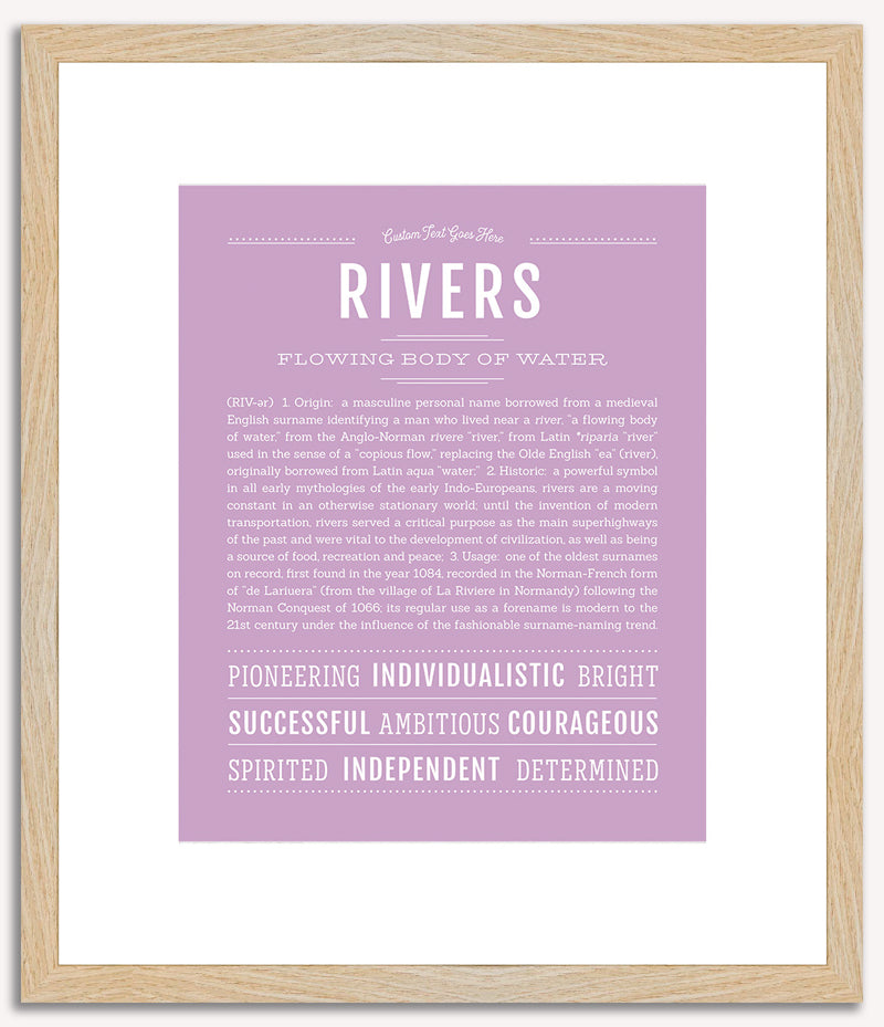 Rivers | Name Art Print