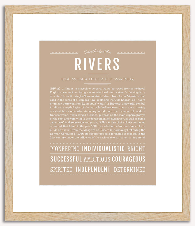 Rivers | Name Art Print