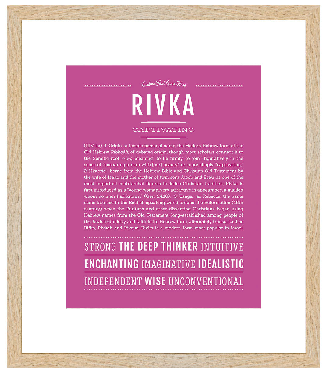 Rivka | Name Art Print