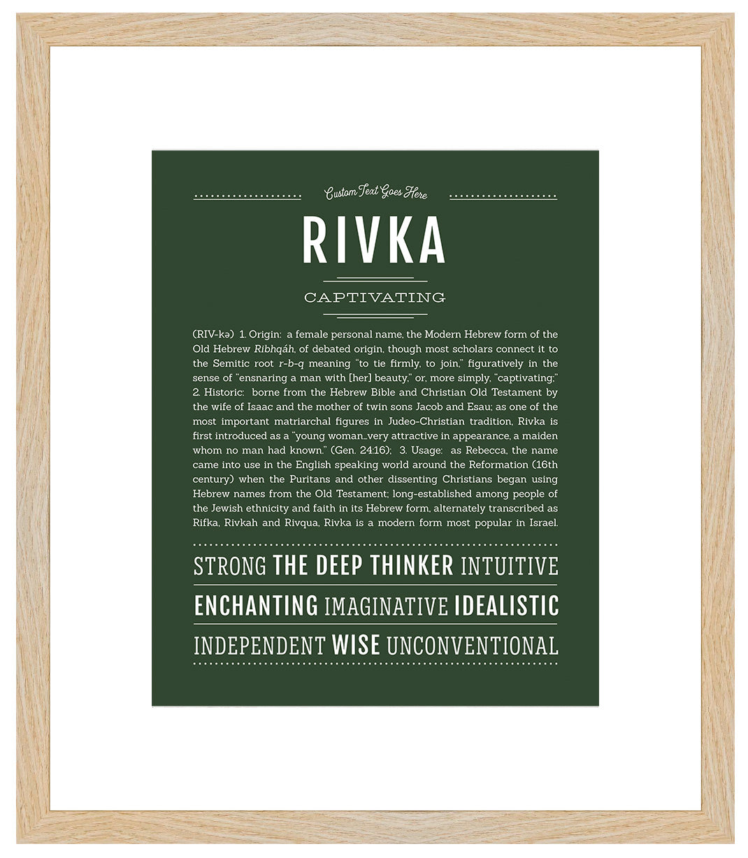 Rivka | Name Art Print