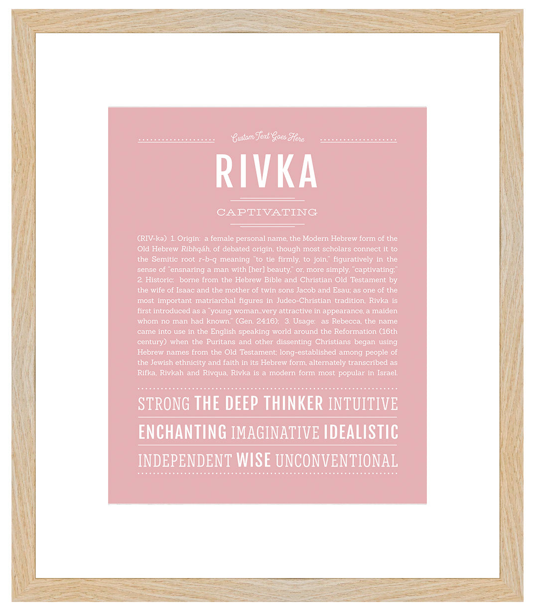 Rivka | Name Art Print