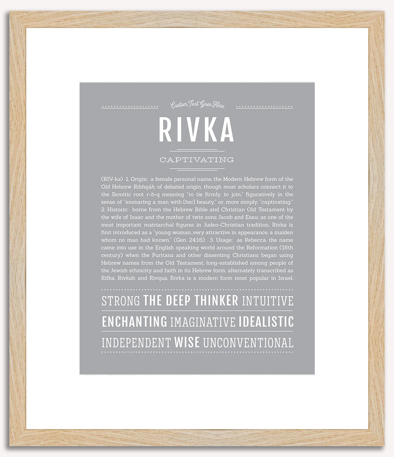 Rivka | Name Art Print