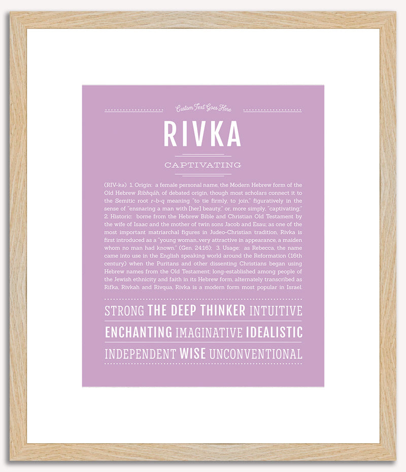 Rivka | Name Art Print