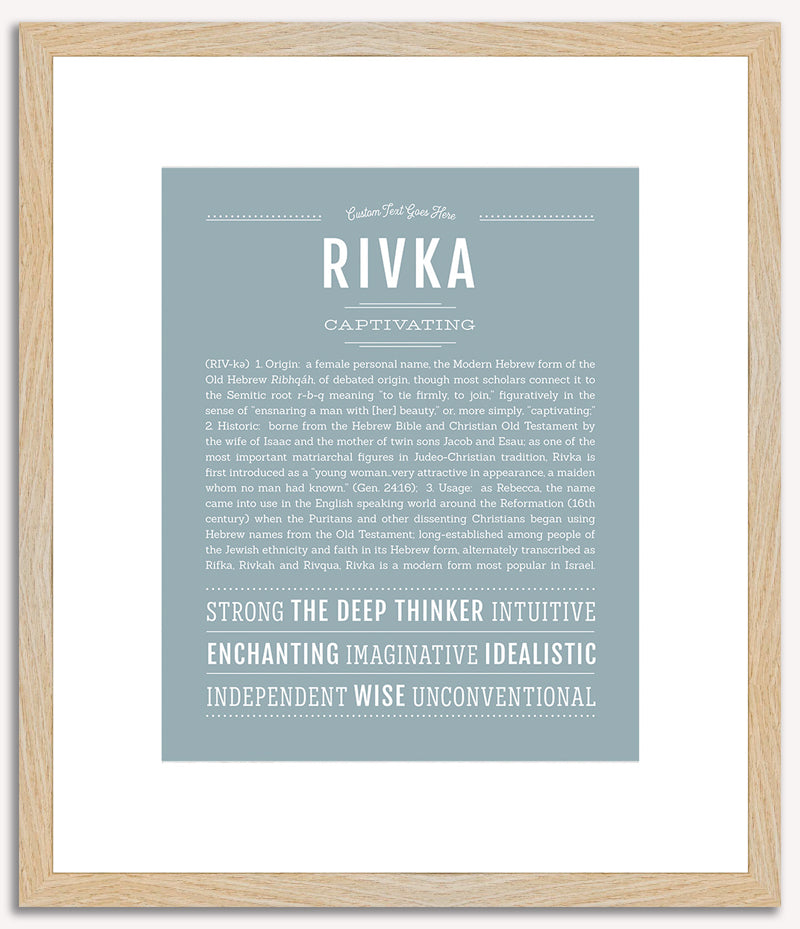 Rivka | Name Art Print