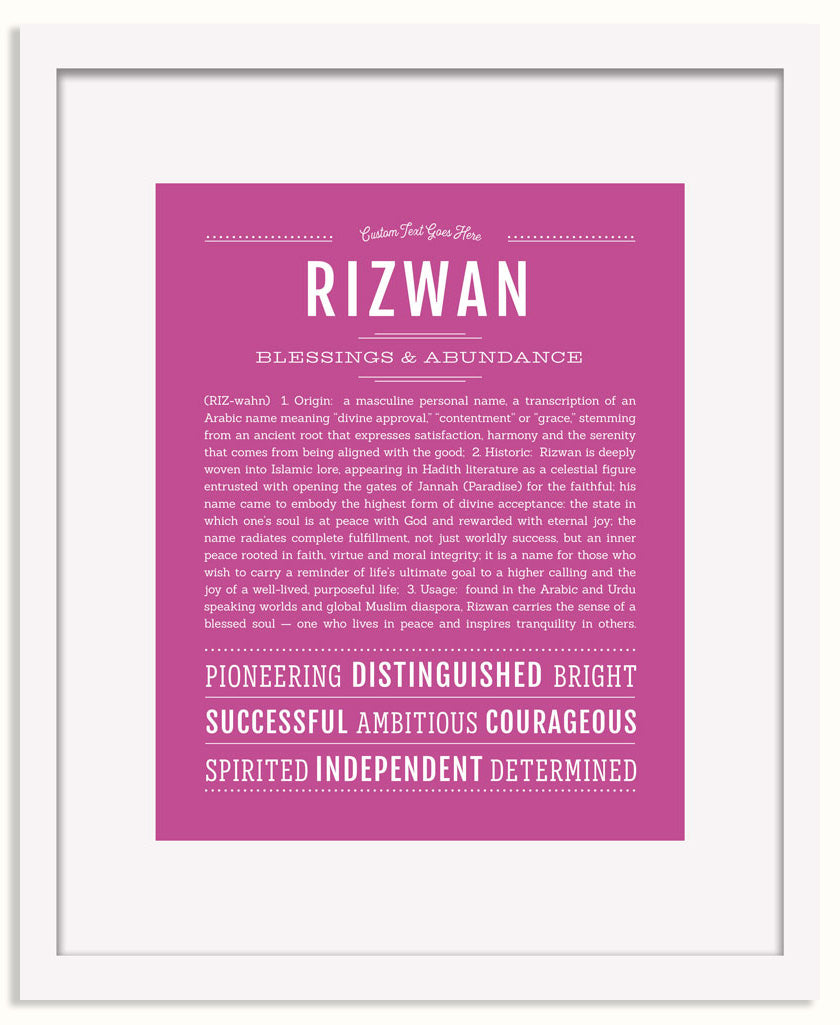 Frame Options | Dark Pink | White Frame, Matted