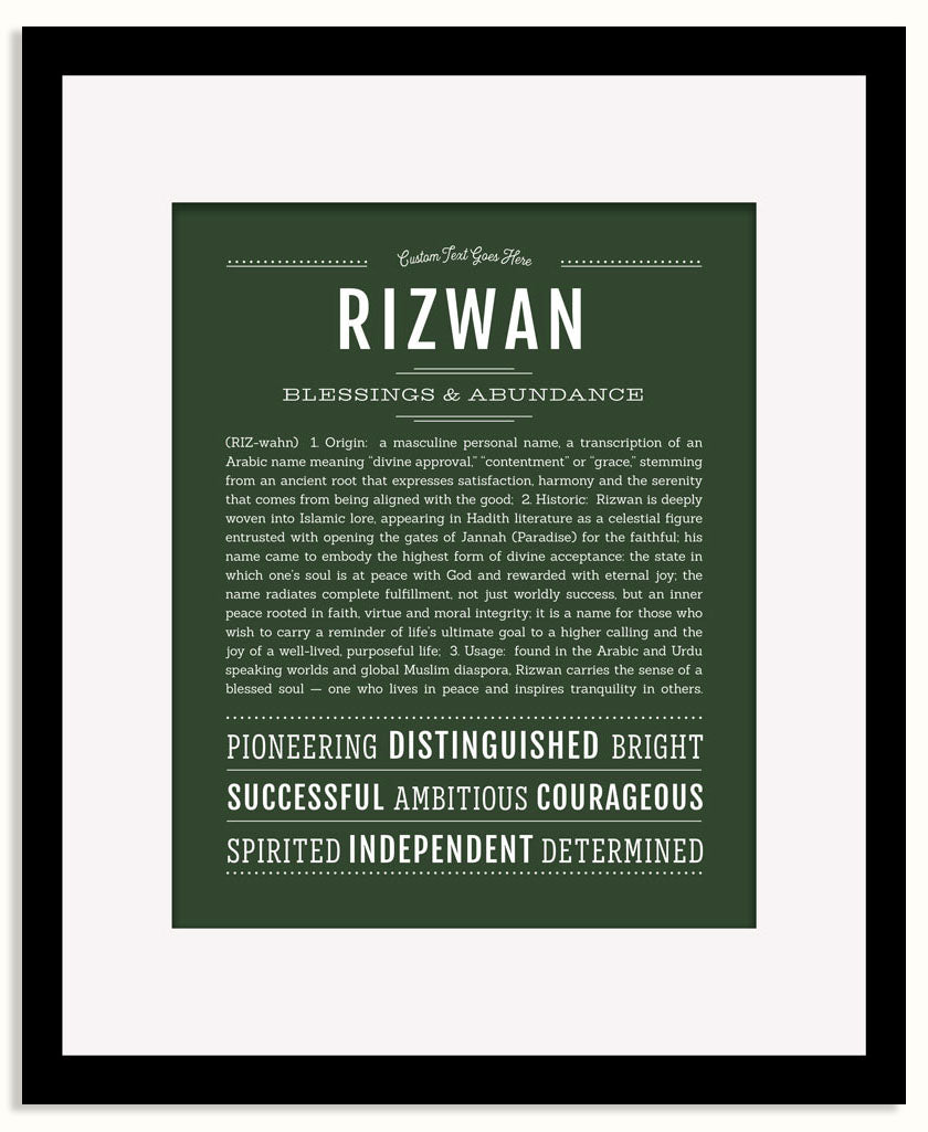 Frame Options | Deep Forest | Black Frame, Matted