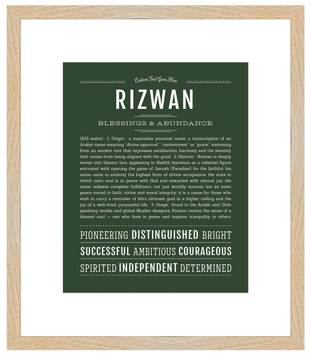 Frame Options | Deep Forest | Maple Frame, Matted