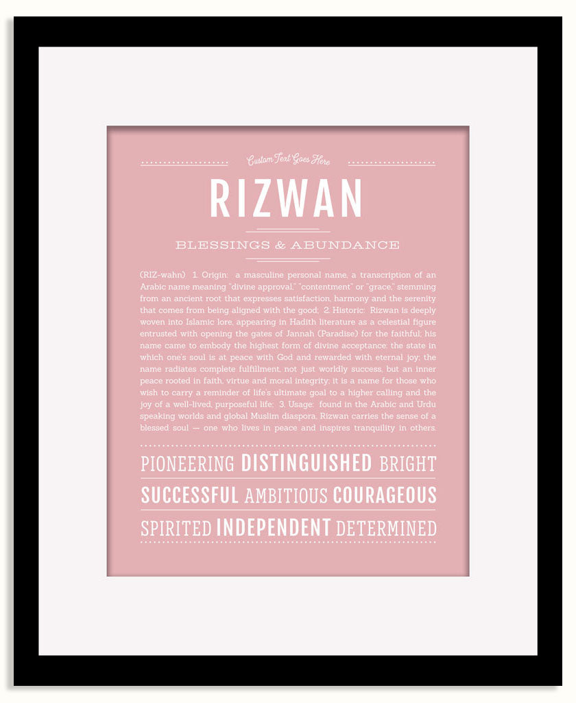 Frame Options | Dusty Rose | Black Frame, Matted