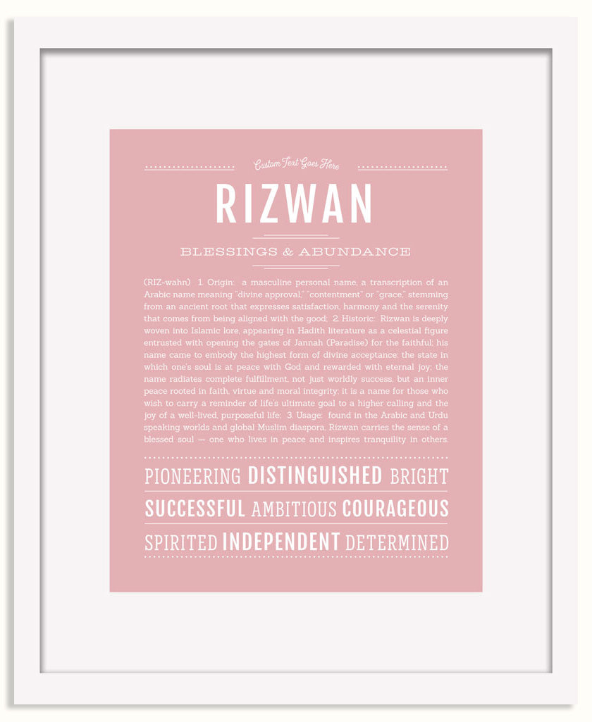 Frame Options | Dusty Rose | White Frame, Matted
