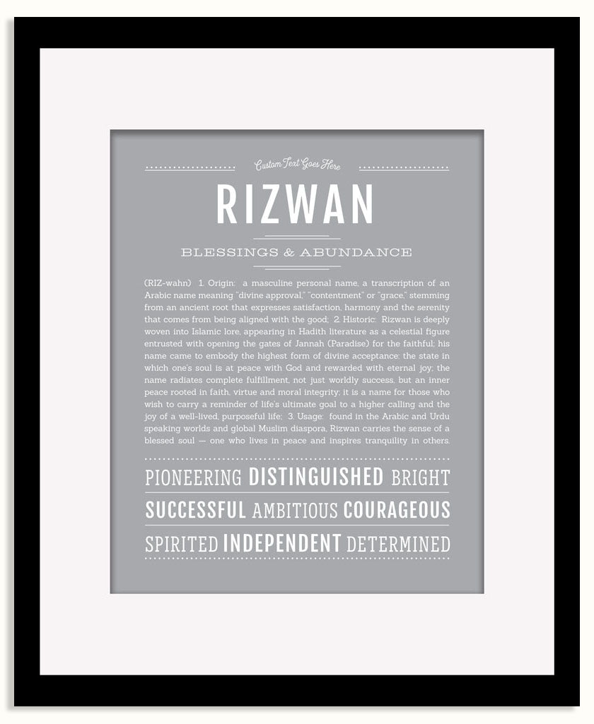 Frame Options | Light Gray | Black Frame, Matted