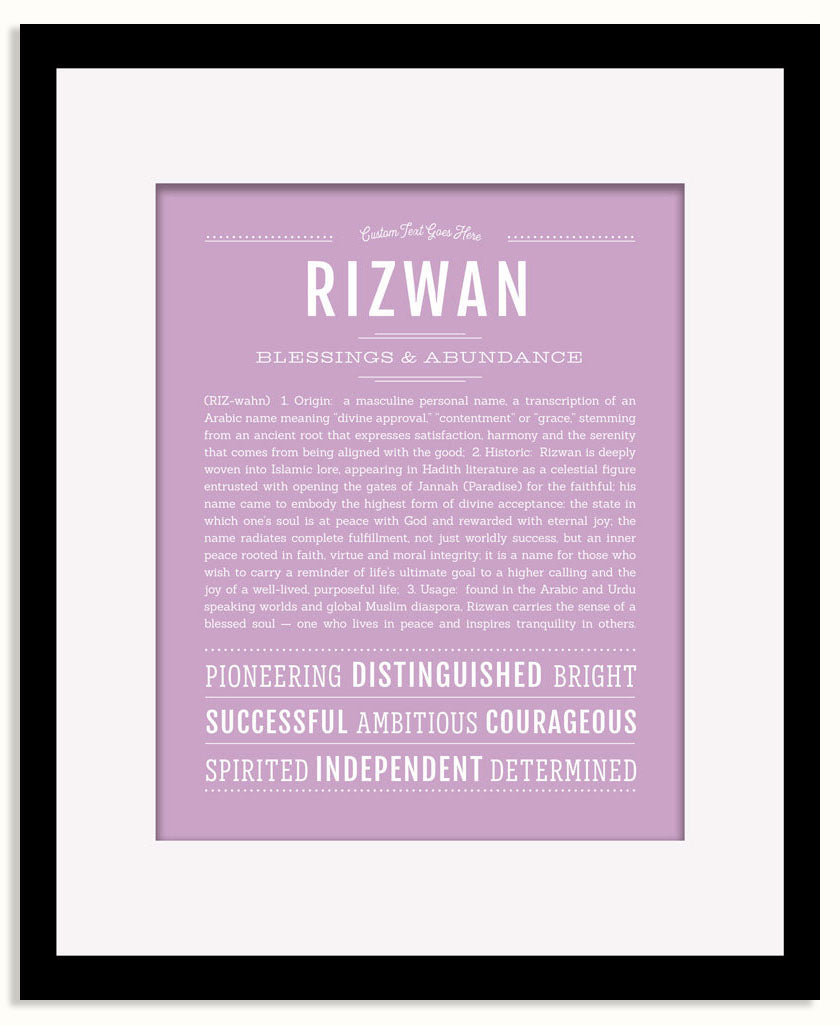 Frame Options | Lilac | Black Frame, Matted