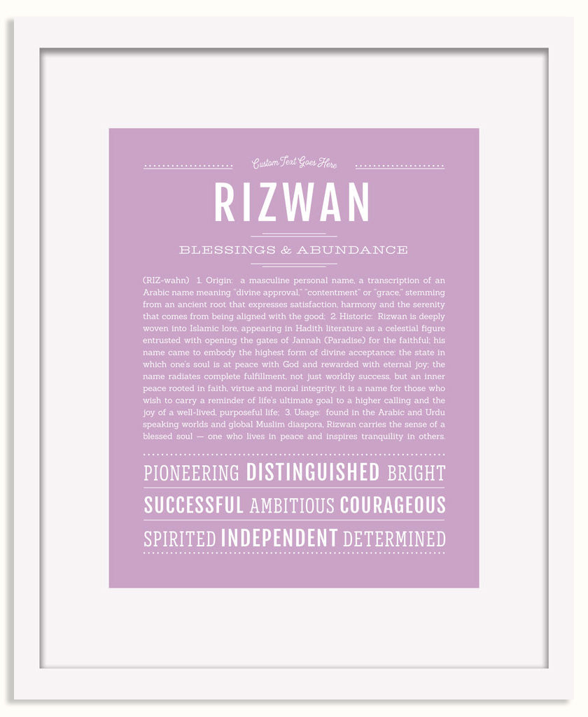 Frame Options | Lilac | White Frame, Matted