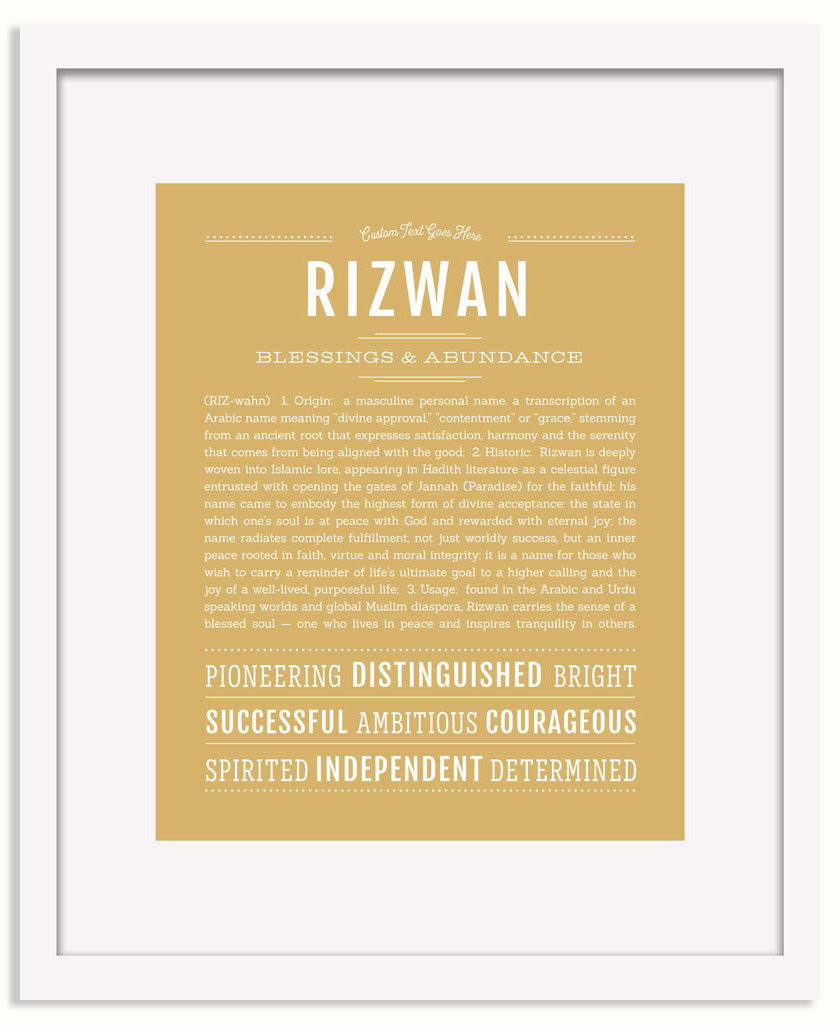 Frame Options | Matte Gold | White Frame, Matted