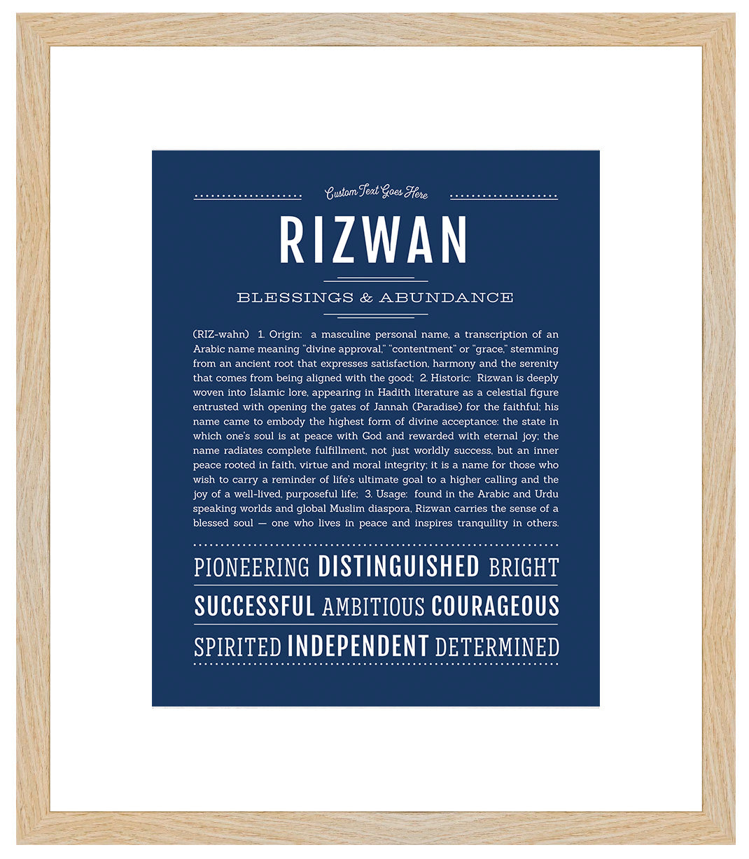 Frame Options | Midnight Blue | Maple Frame, Matted