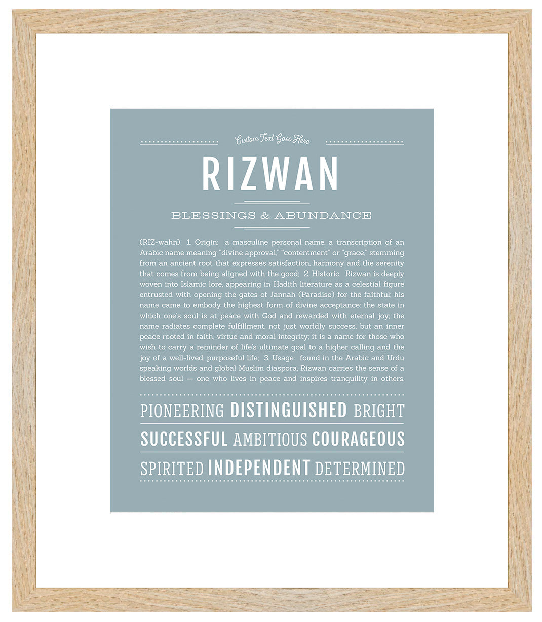 Frame Options | Powder Blue | Maple Frame, Matted