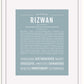 Frame Options | Powder Blue | White Frame, Matted
