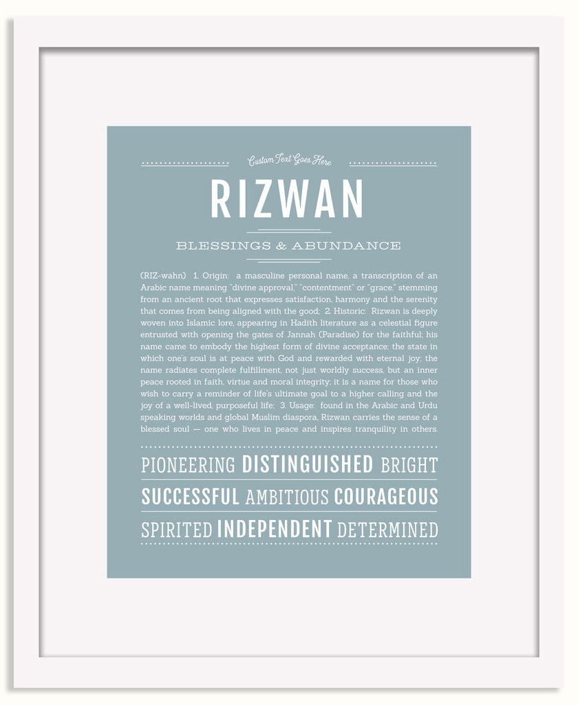 Frame Options | Powder Blue | White Frame, Matted