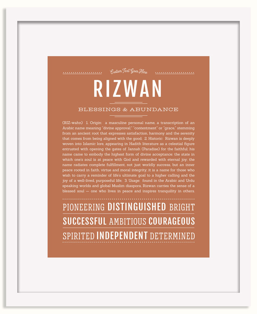 Frame Options | Terra Cotta | White Frame, Matted