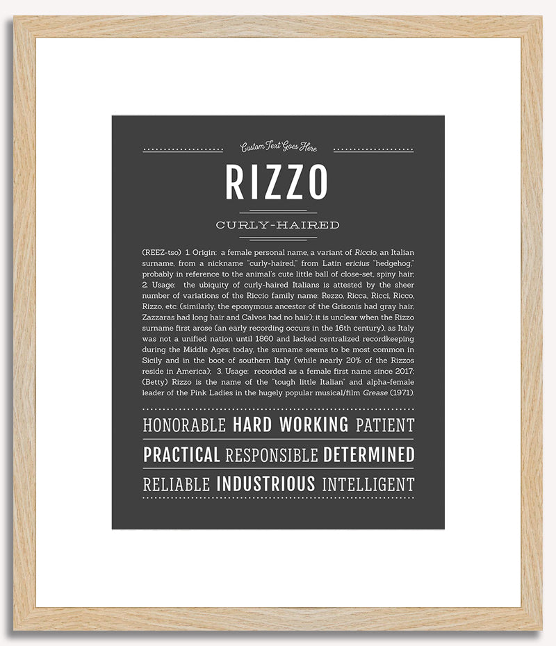 Rizzo | Name Art Print