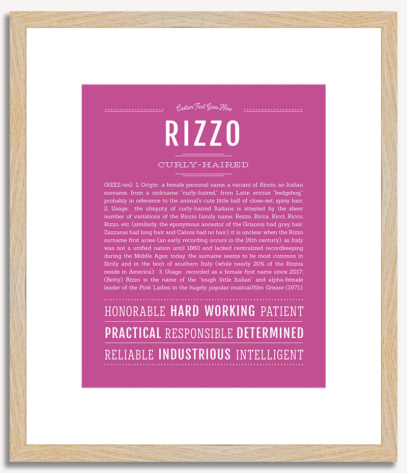 Rizzo | Name Art Print