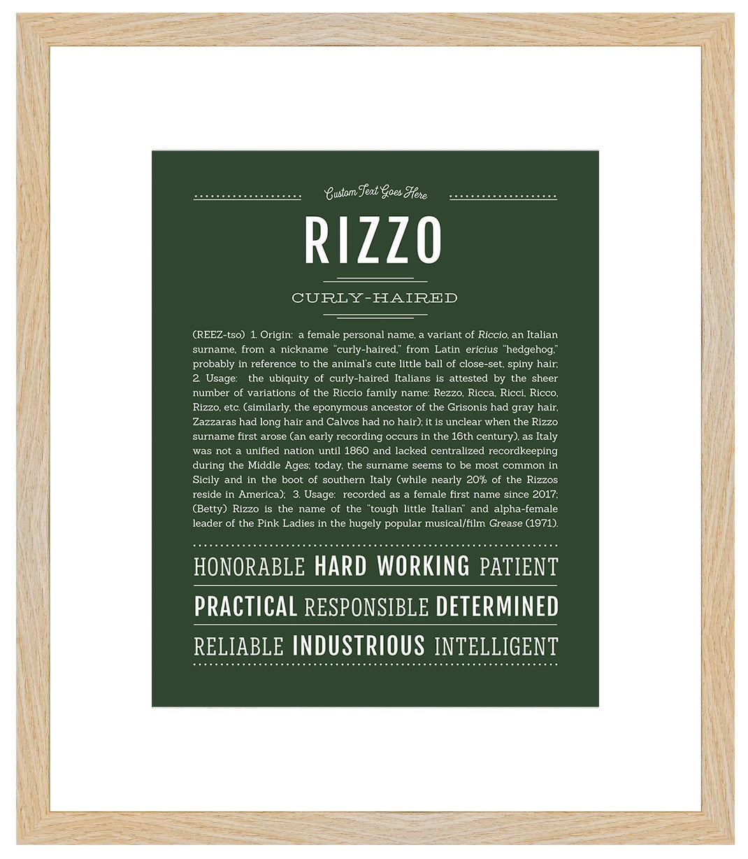 Rizzo | Name Art Print