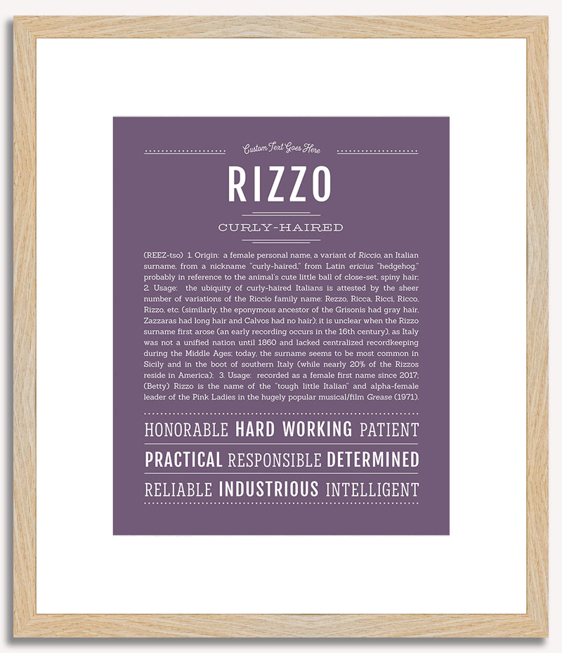 Rizzo | Name Art Print