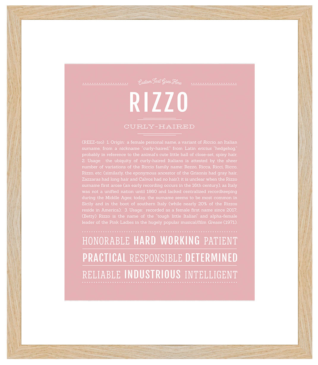 Rizzo | Name Art Print