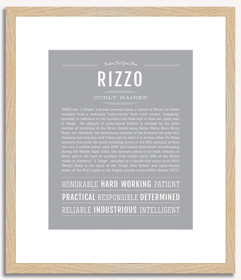 Rizzo | Name Art Print