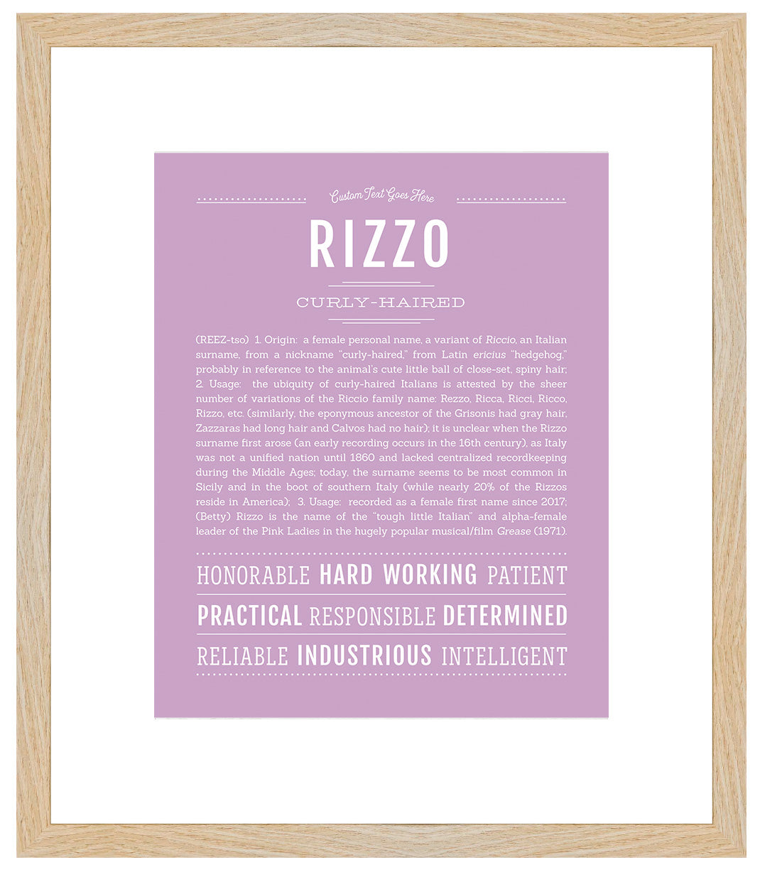 Rizzo | Name Art Print