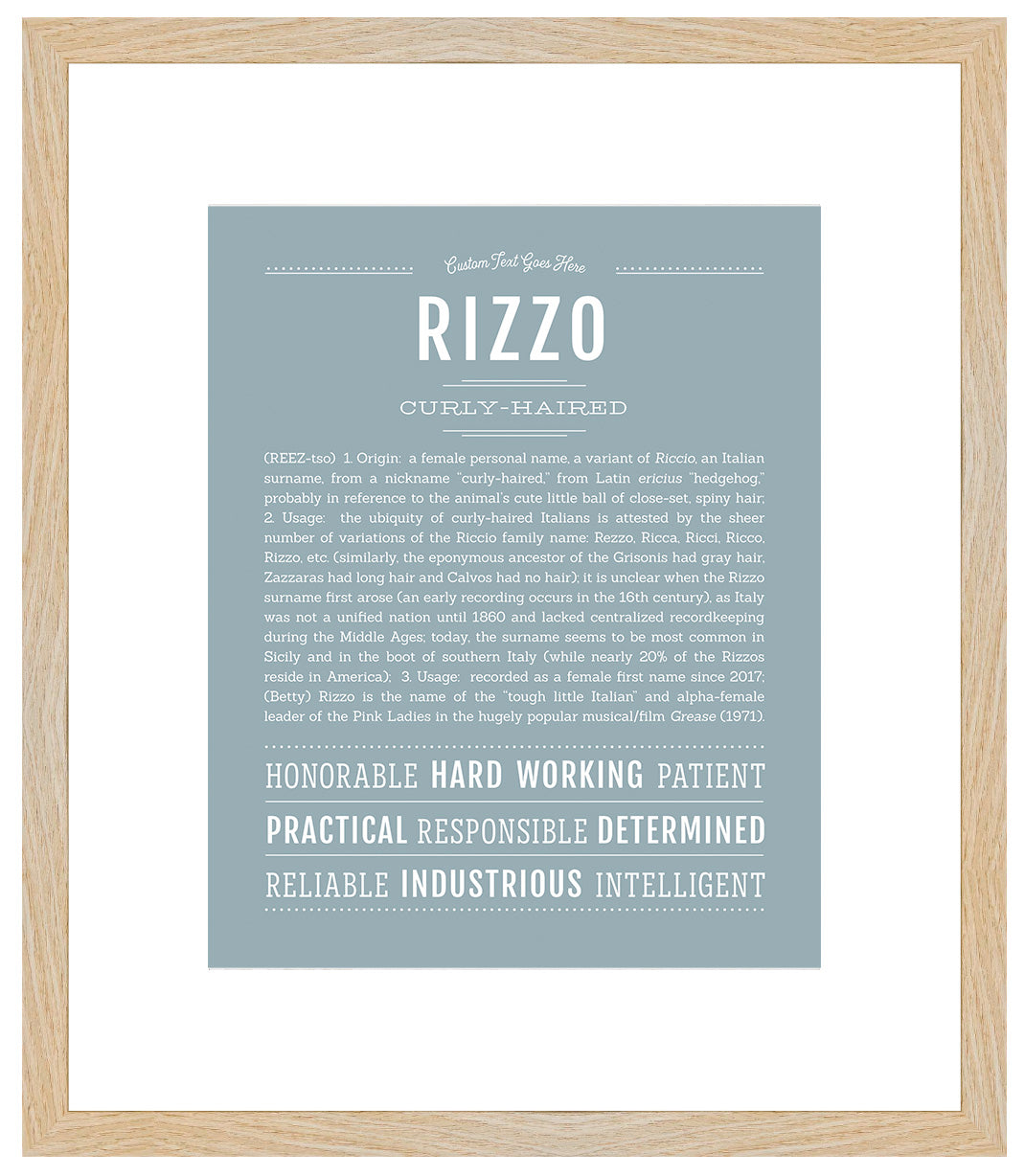 Rizzo | Name Art Print