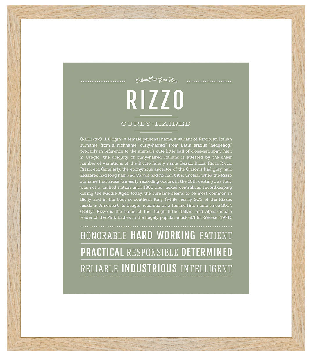 Rizzo | Name Art Print