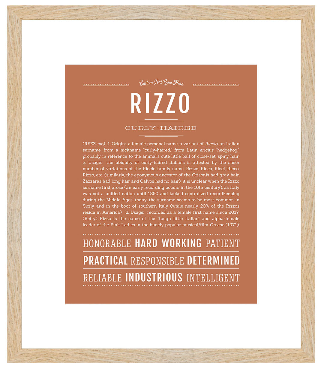 Rizzo | Name Art Print