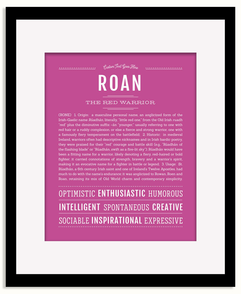 Frame Options | Dark Pink | Black Frame, Matted