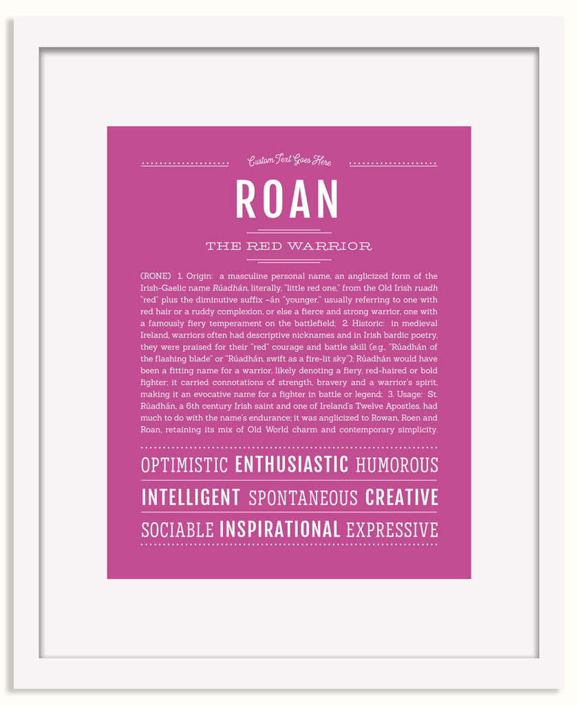 Frame Options | Dark Pink | White Frame, Matted