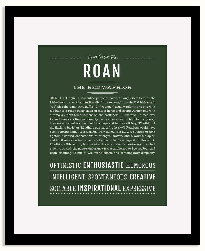 Frame Options | Deep Forest | Black Frame, Matted