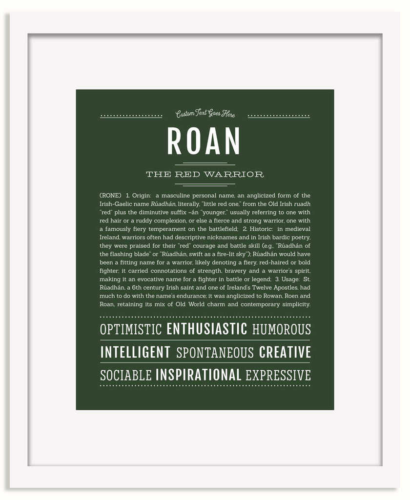 Frame Options | Deep Forest | White Frame, Matted