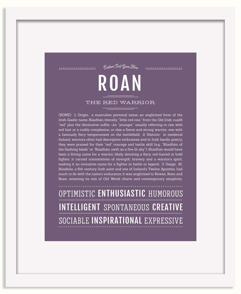 Frame Options | Deep Purple | White Frame, Matted
