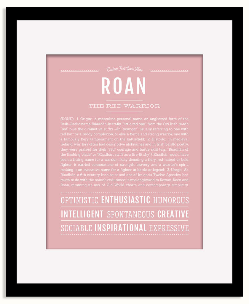 Frame Options | Dusty Rose | Black Frame, Matted