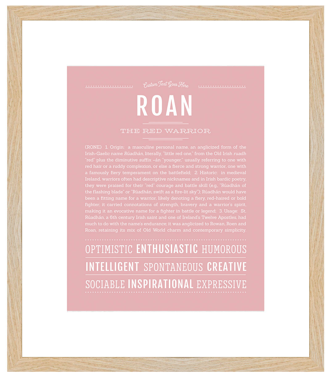 Frame Options | Dusty Rose | Maple Frame, Matted
